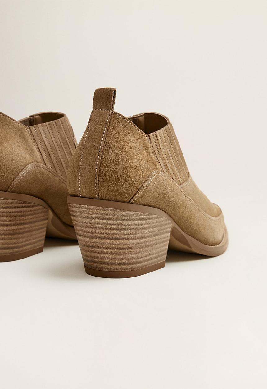 MANGO - Tijuana suede ankle boot - brown