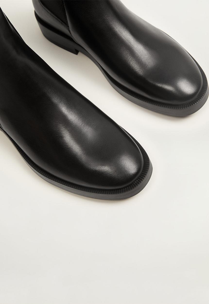 MANGO - Potu leather chelsea boot - black