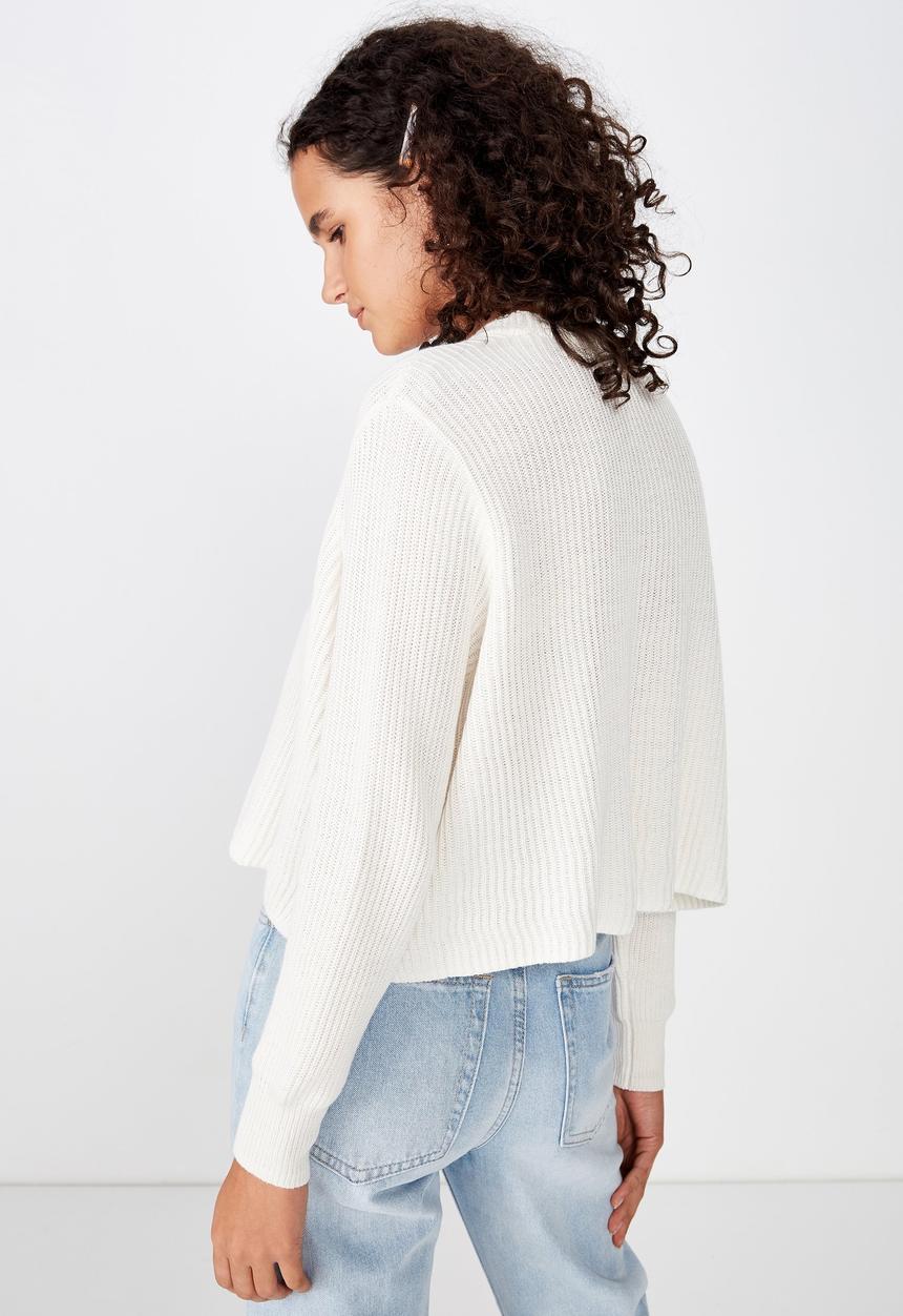 Cotton On - Archy cropped 2 pullover - gardenia