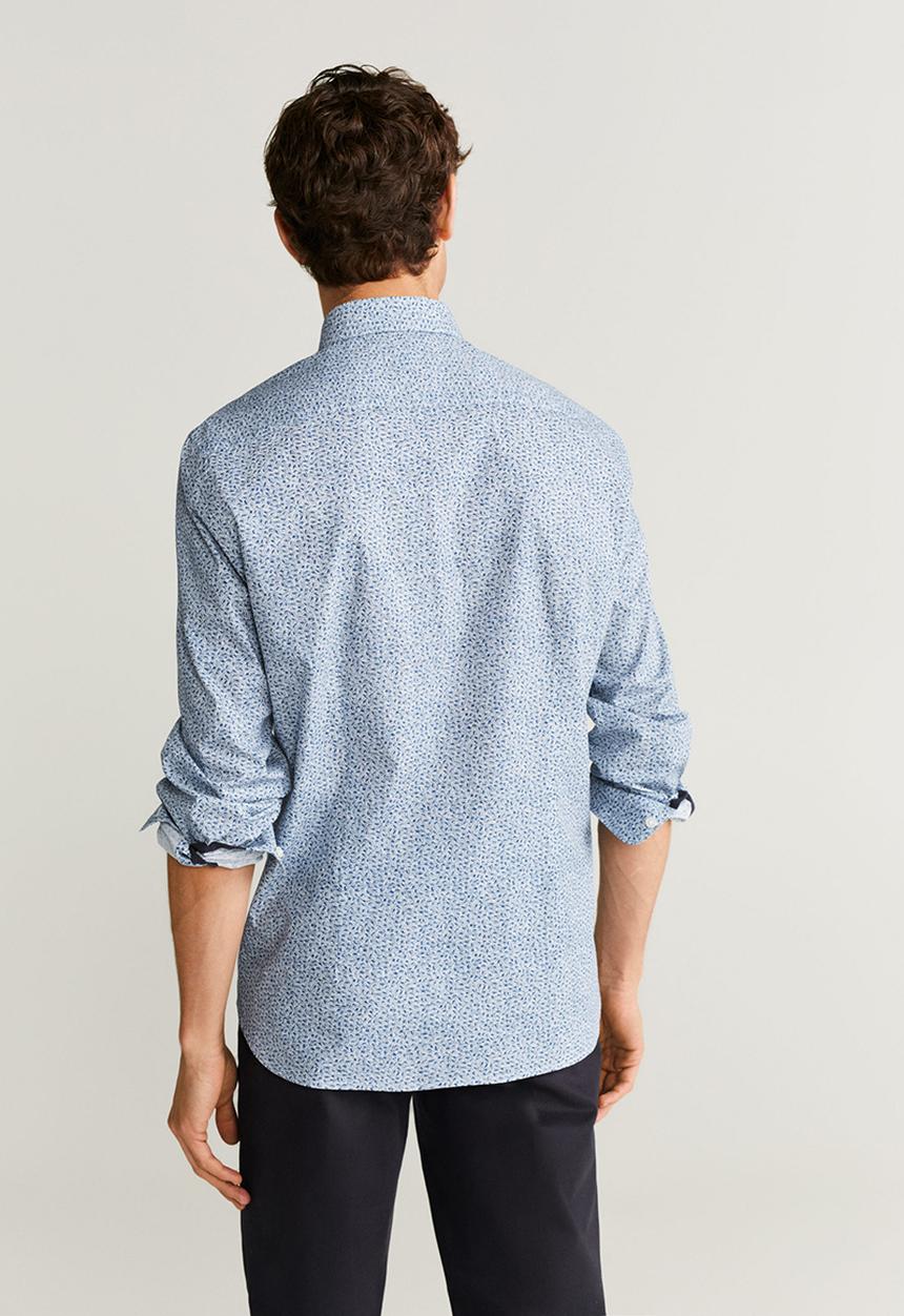 MANGO - Male shirts - blue & white