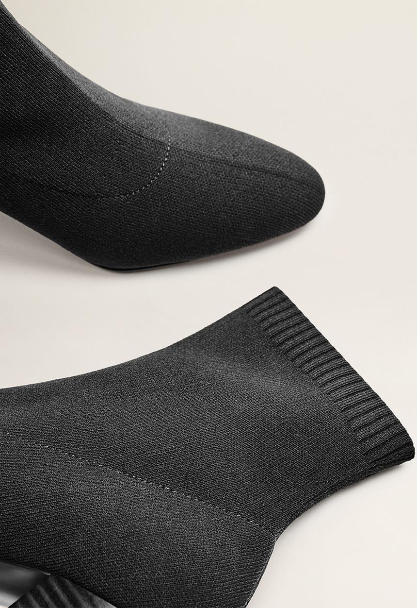 MANGO - Almond ankle boot - black