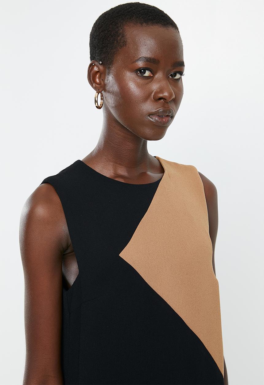 MANGO - Ilaria dress - black & beige