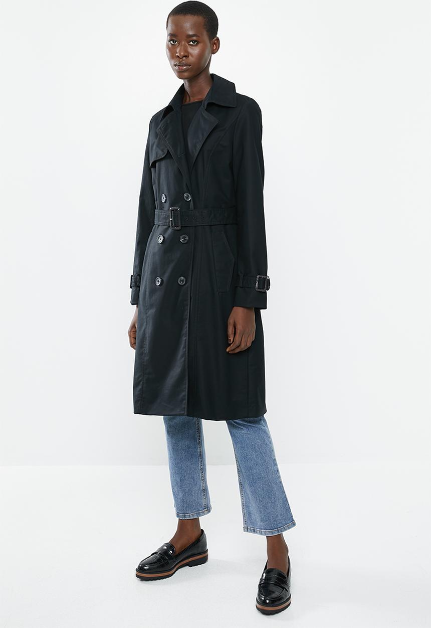 MANGO - Polana trench coat - black