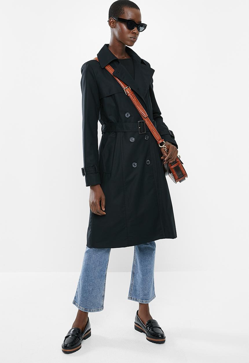 MANGO - Polana trench coat - black