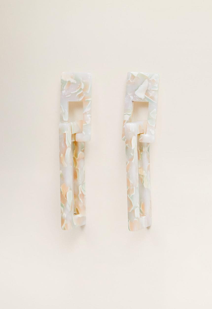 MANGO - Milky earrings - white