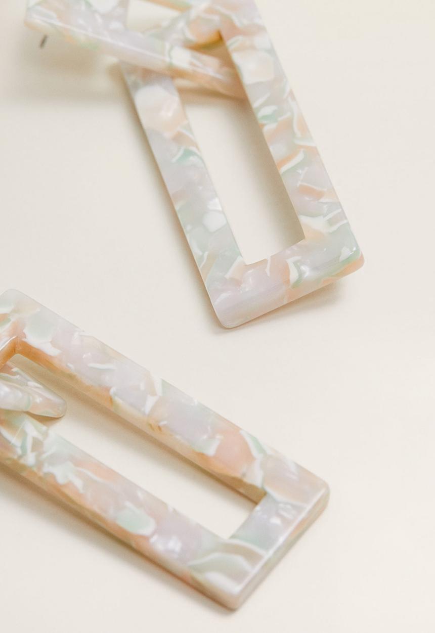 MANGO - Milky earrings - white