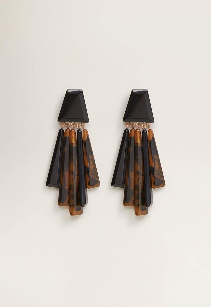 MANGO - Denali earrings - brown