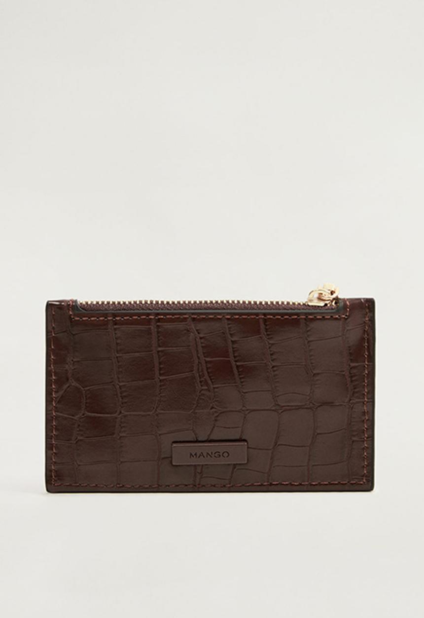 MANGO - Agustin card holder - dark brown