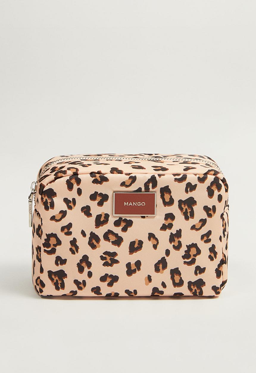 MANGO - Leopard cosmetic bag - beige