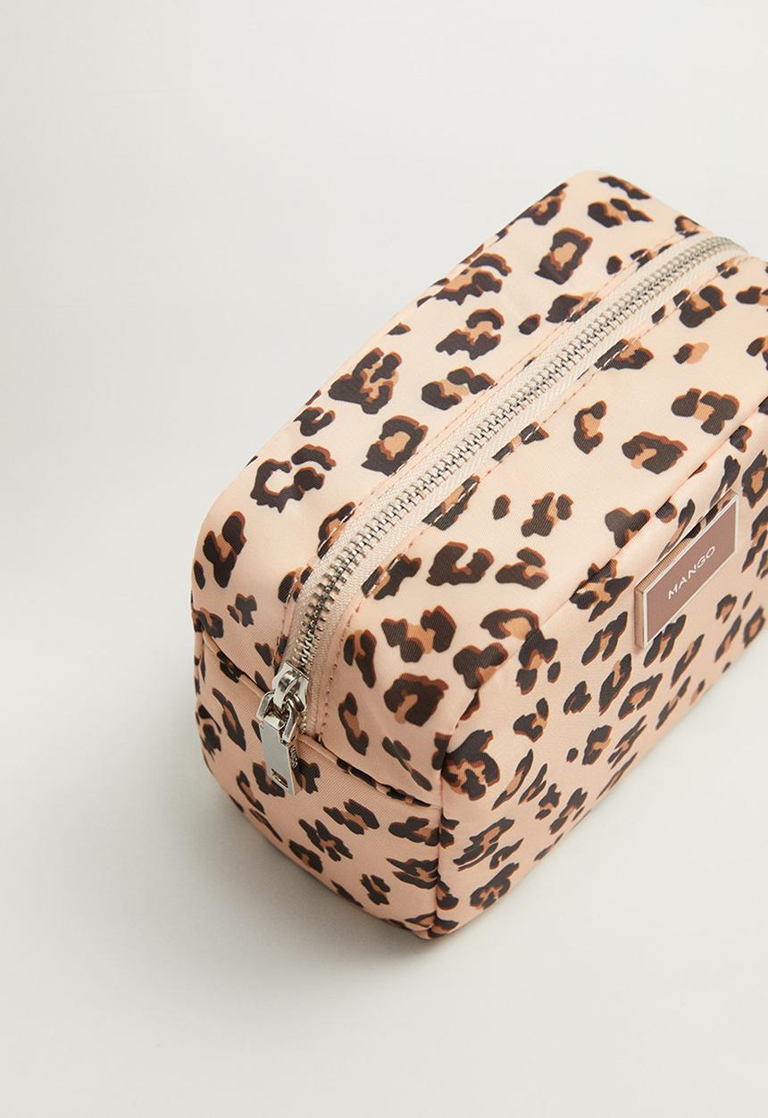 MANGO - Leopard cosmetic bag - beige