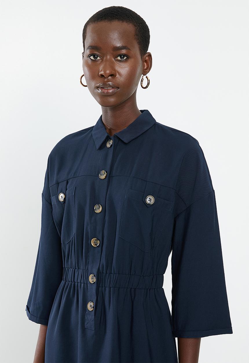 MANGO - Panzer dress - navy