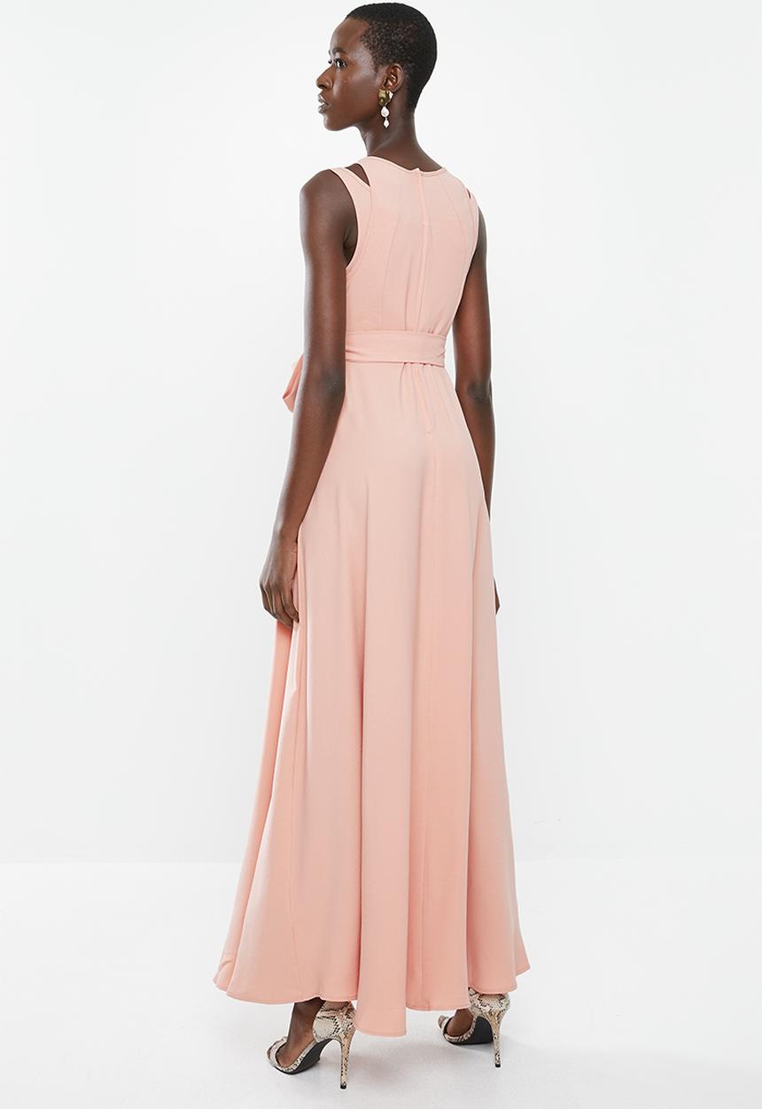 AMANDA LAIRD CHERRY - Double vest belted maxi - pink 