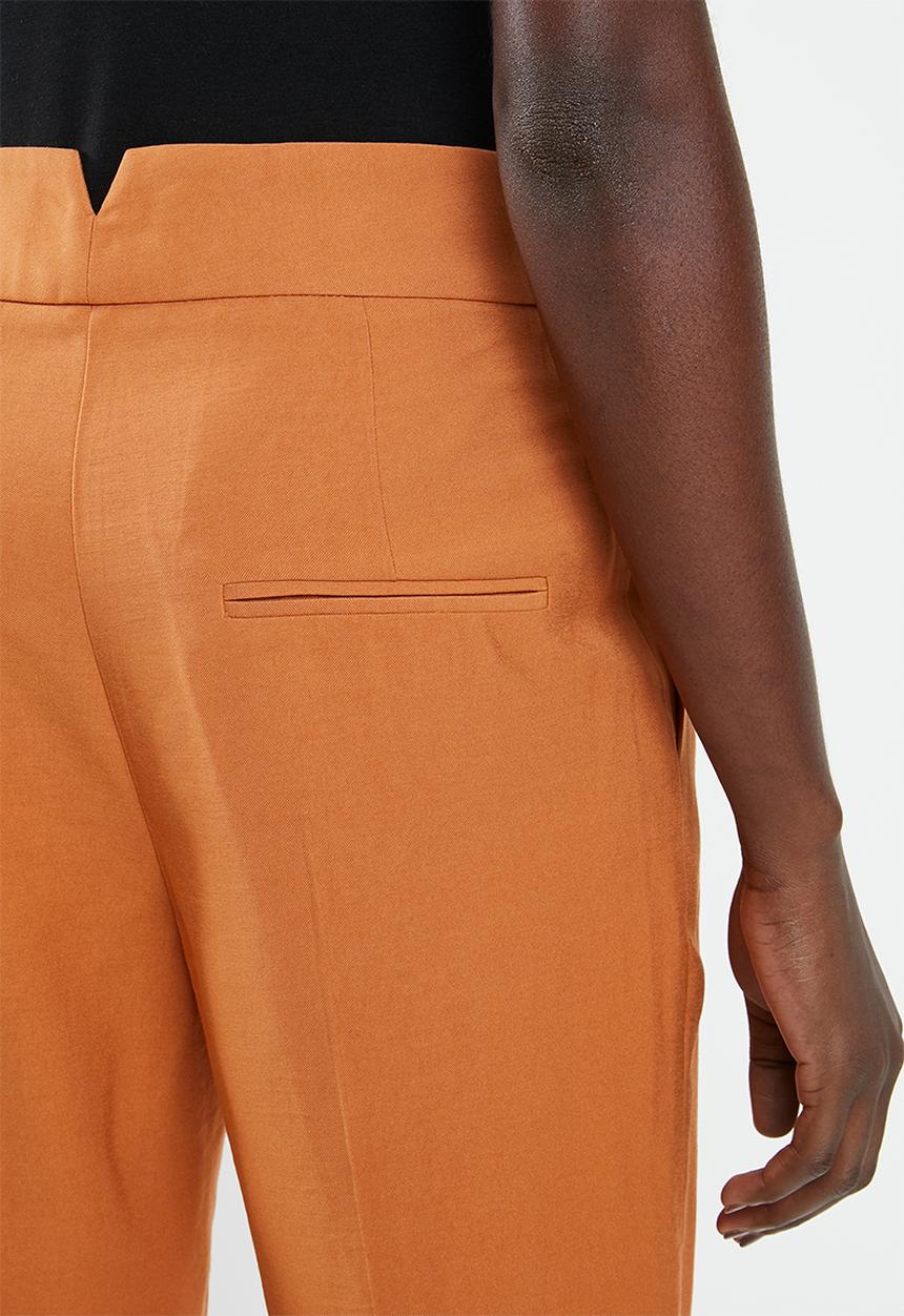 MANGO - Trousers tulipan - orange