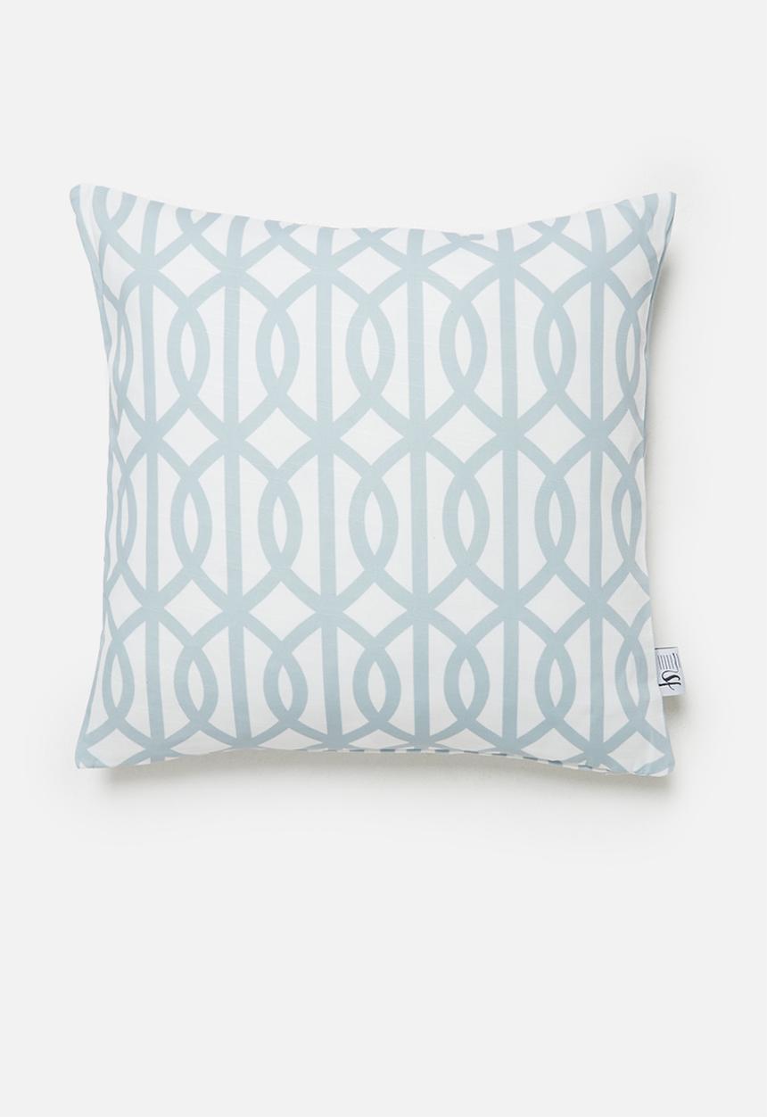 Sixth Floor - Trellis cushion cover - grey & white 