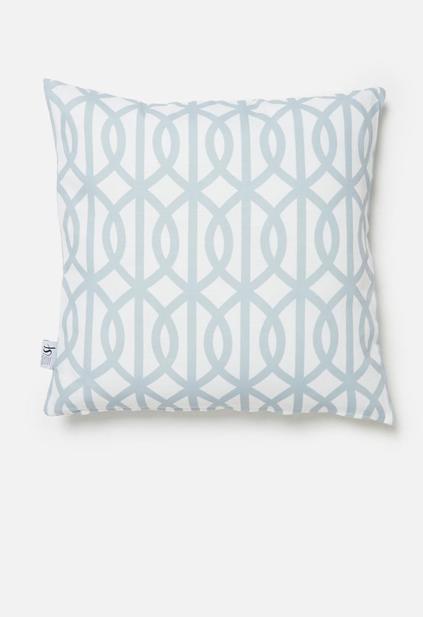 Sixth Floor - Trellis cushion cover - grey & white 