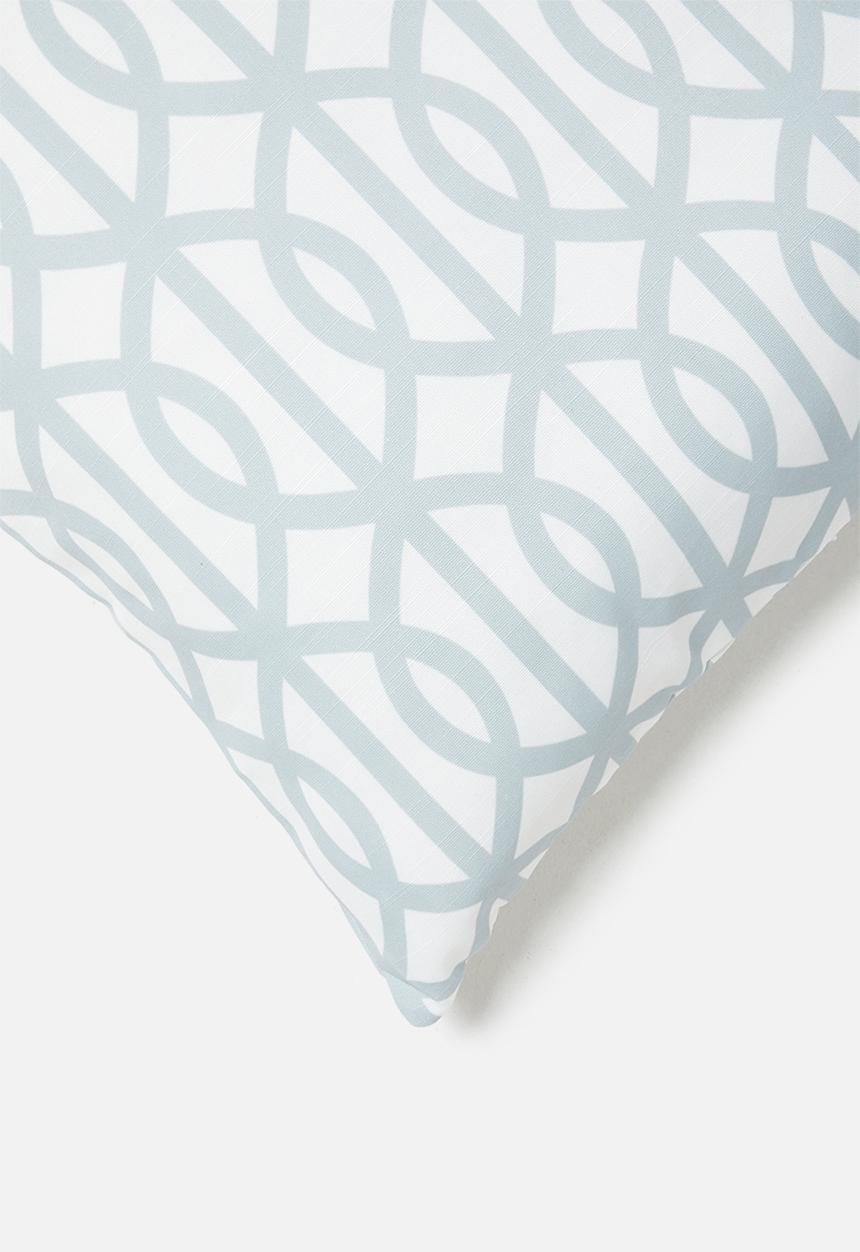 Sixth Floor - Trellis cushion cover - grey & white 