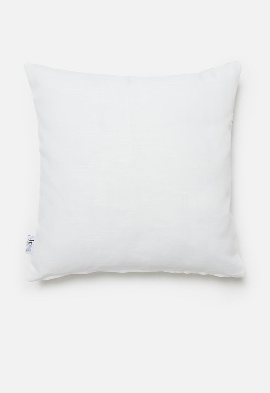 Sixth Floor - Honey cushion cover - silver & white 