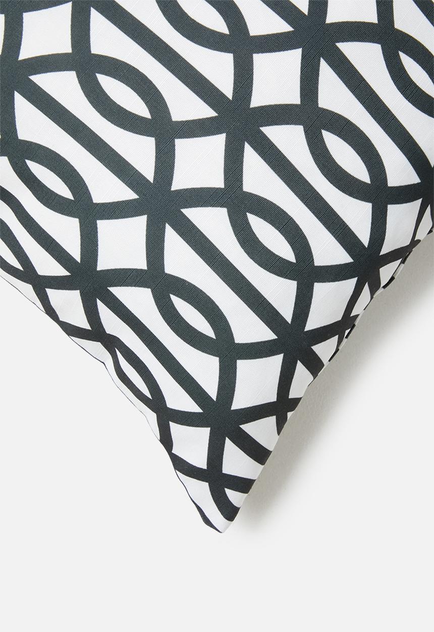 Sixth Floor - Trellis cushion cover - black & black 