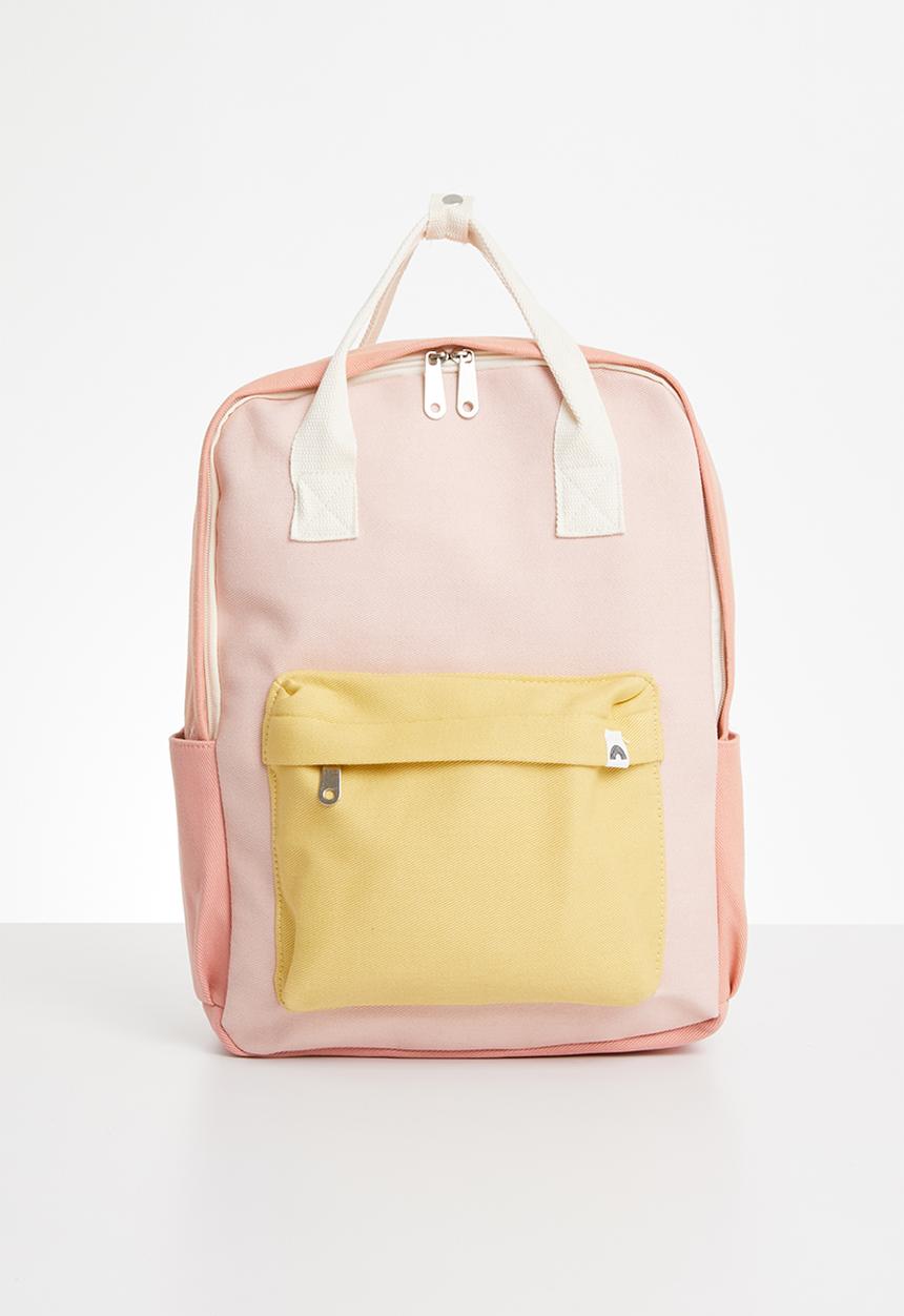 Cotton On - Back to school backpack - pink & yellow 