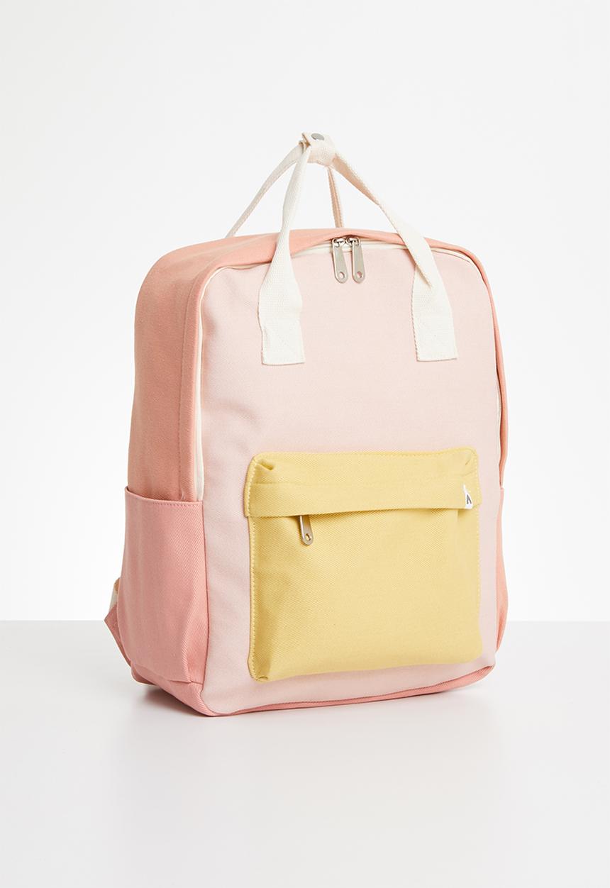 Cotton On - Back to school backpack - pink & yellow 