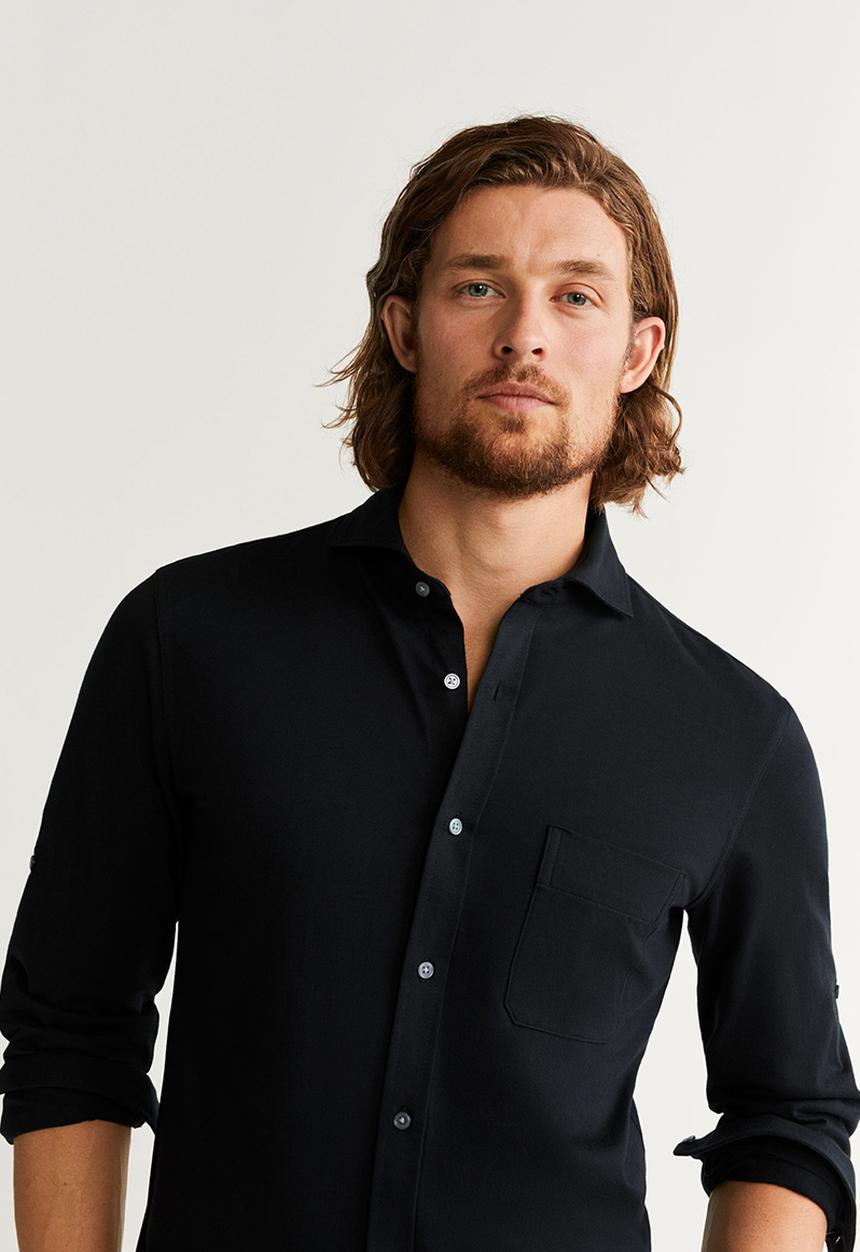 MANGO - Abok shirts - black