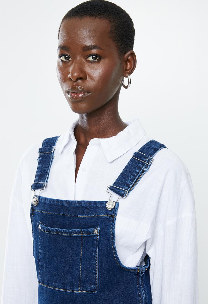 MANGO - Boho dungaree - blue