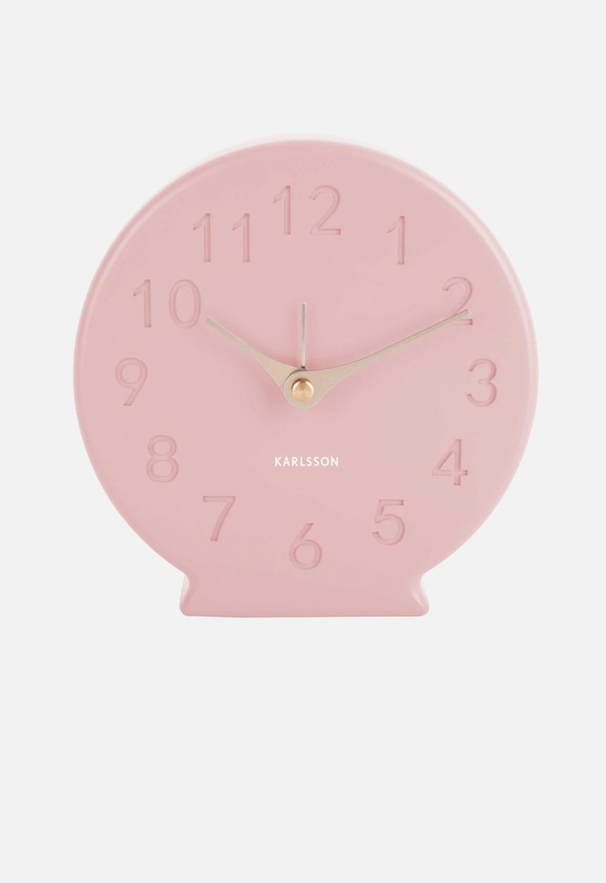 Present Time - Sole numbers alarm clock - pink