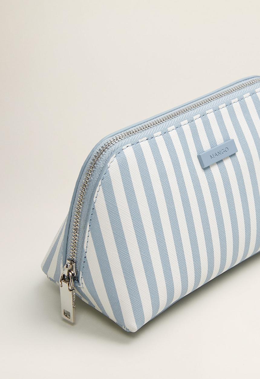 MANGO - Sulley cosmetic bag - blue & white 