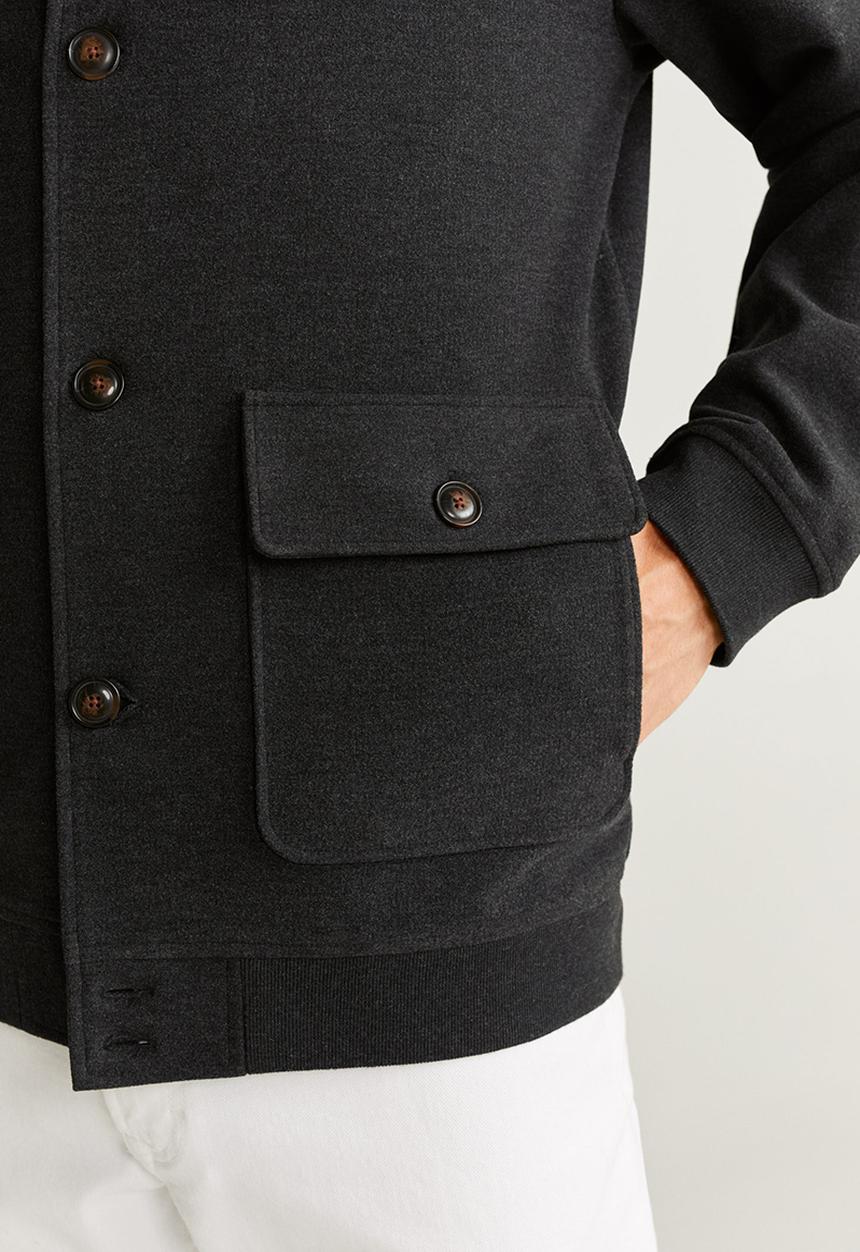 MANGO - Gris jacket - charcoal 