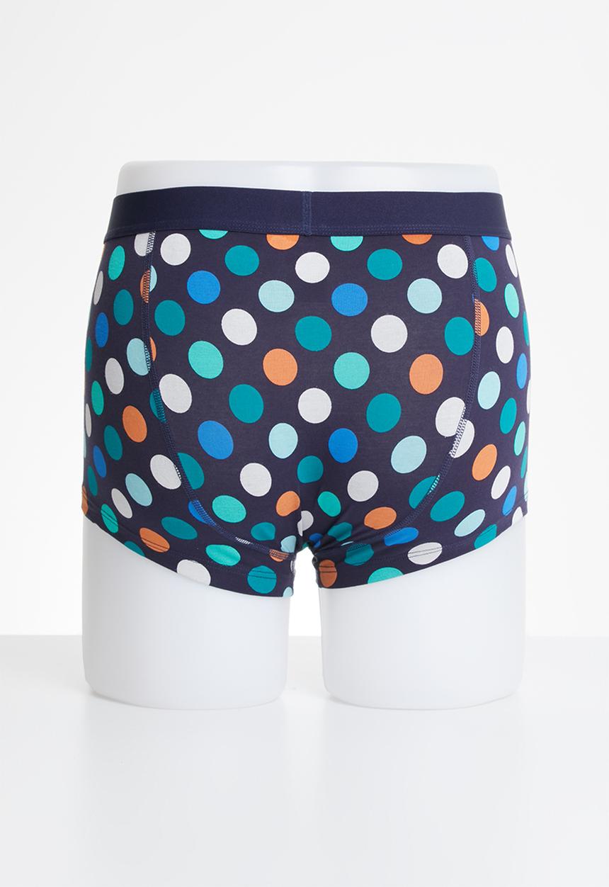 Happy Socks - 2-Pack big dot trunk - navy
