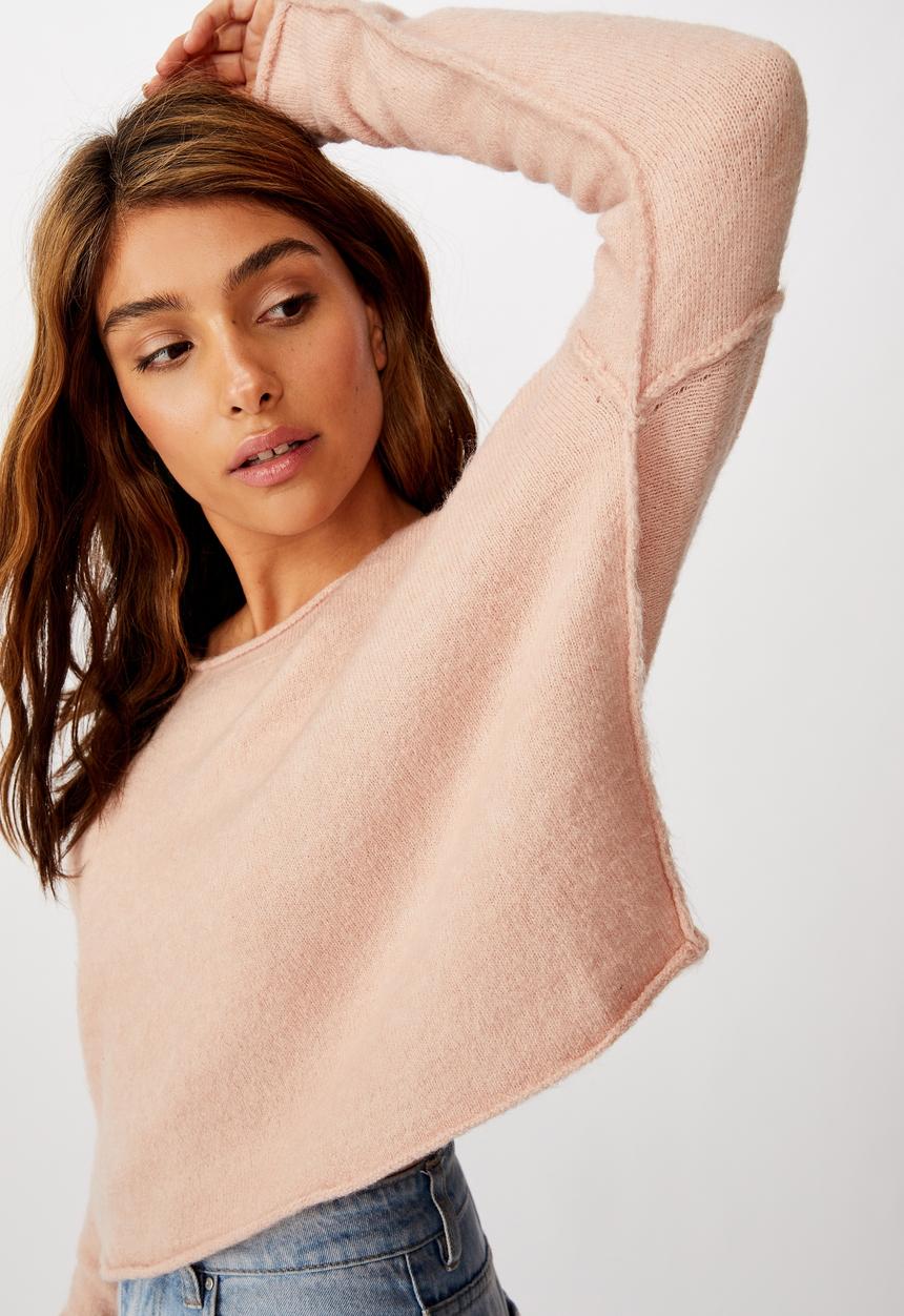 Cotton On - Slouchy fine pullover - rose smoke
