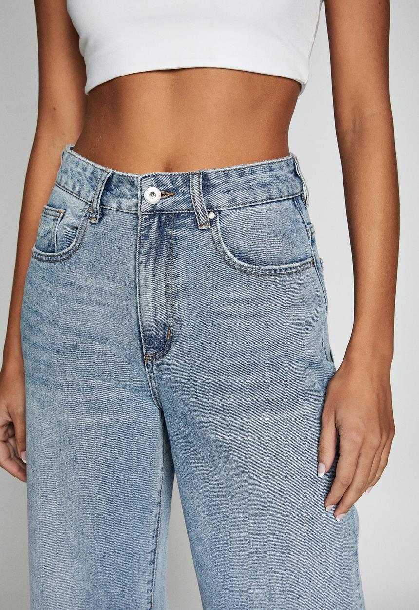 Cotton On - Wide leg cropped jean - blue