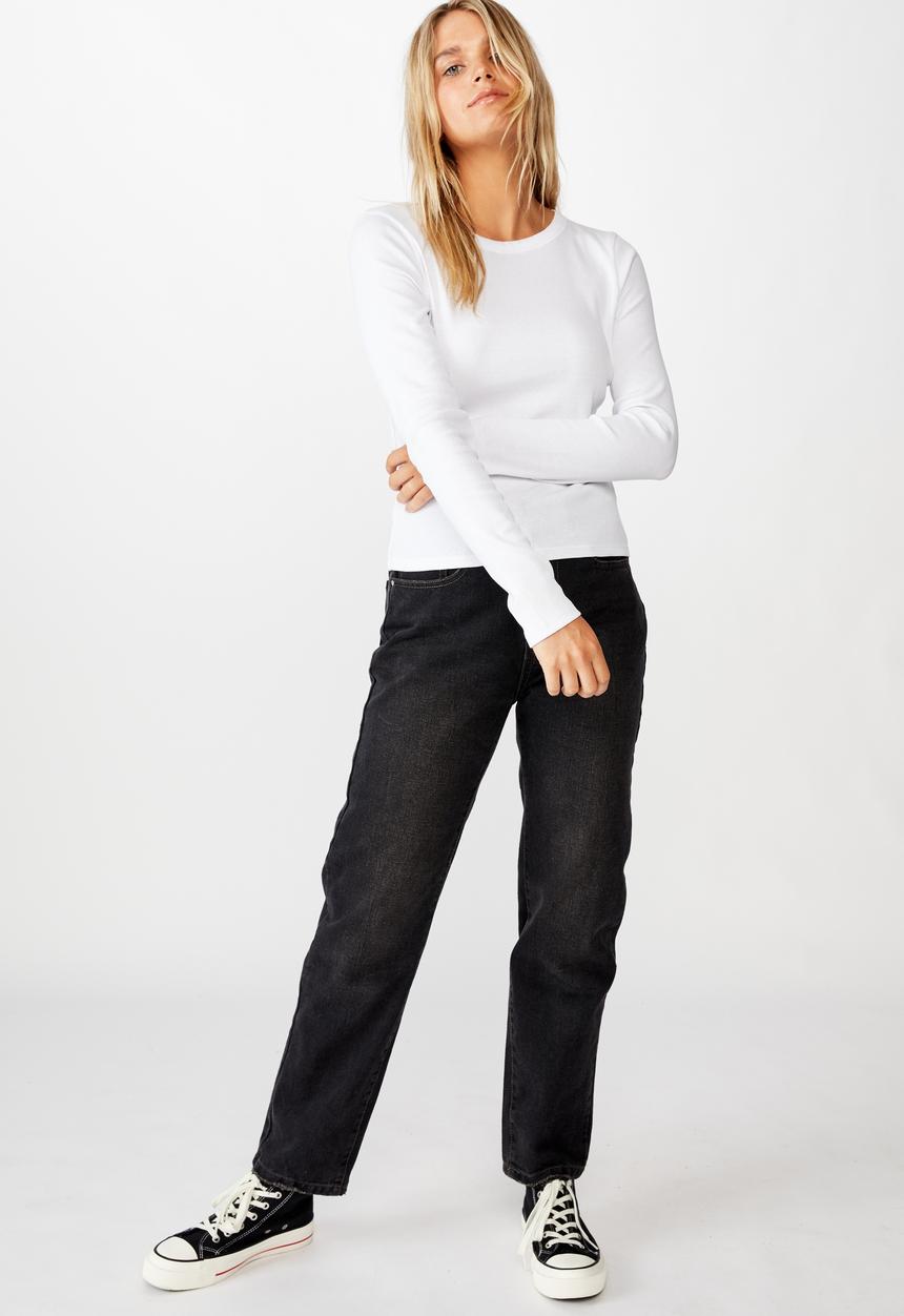 Cotton On - The turn back long sleeve top - white