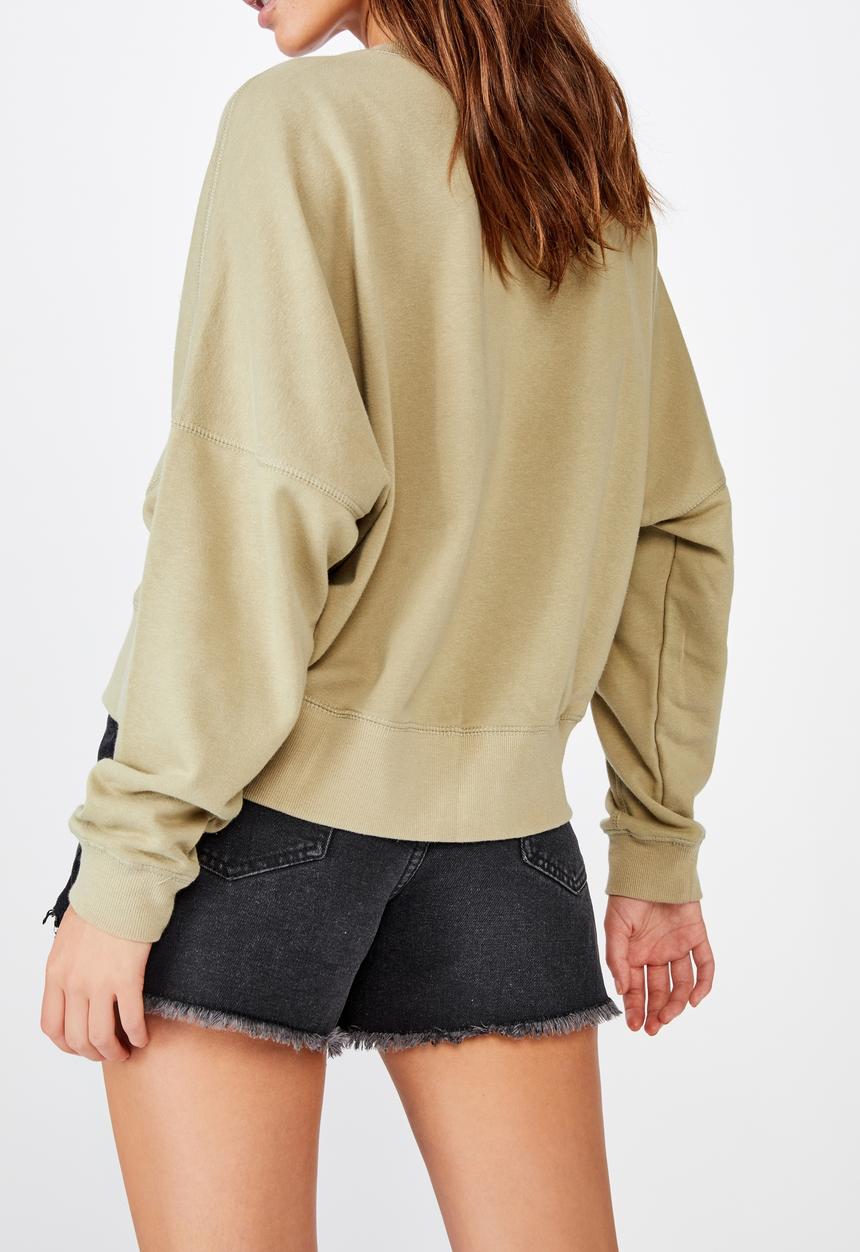 Cotton On - Hayley seam detail boxy crew - tea
