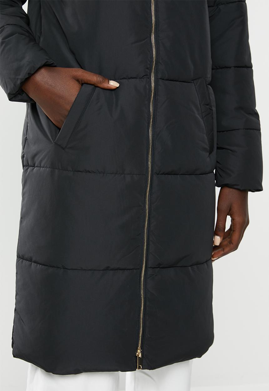 Jacqueline de Yong - Erica x-long padded jacket - black