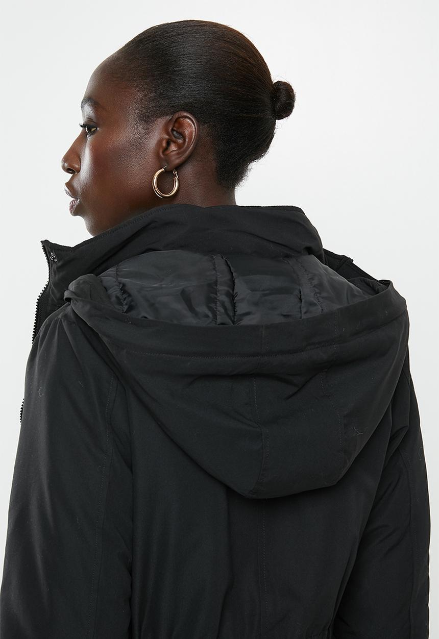 Jacqueline de Yong - Erica x-long padded jacket - black