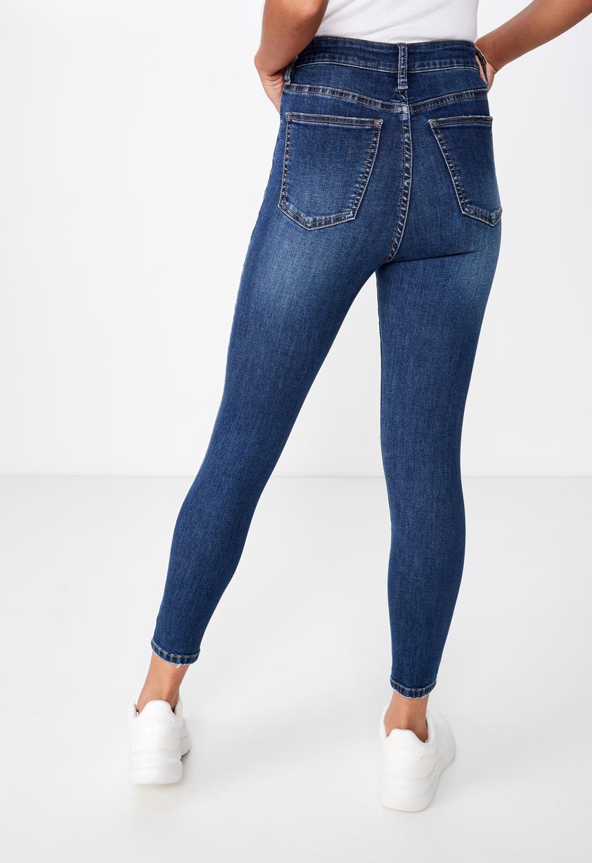 Cotton On - High rise cropped skinny jean - berkley blue 