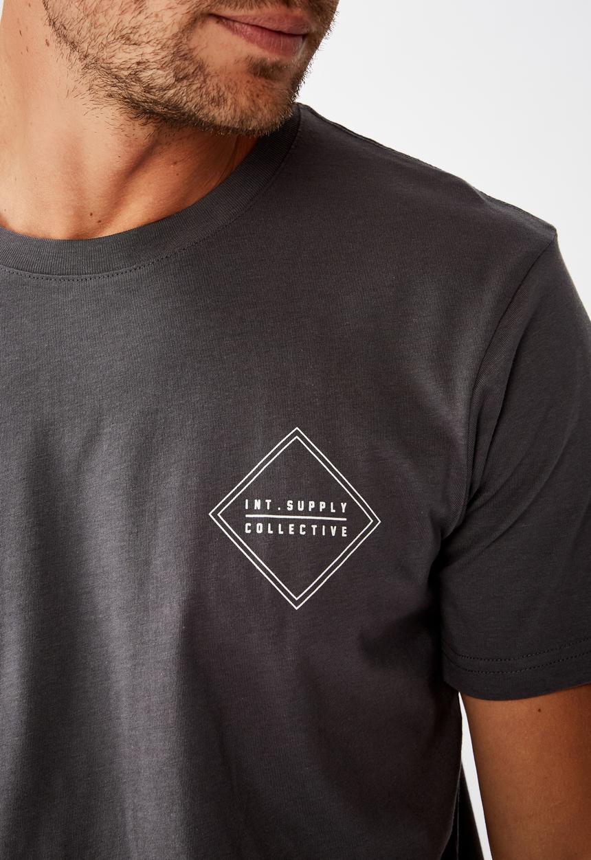 Cotton On - Tbar urban T-shirt - charcoal 