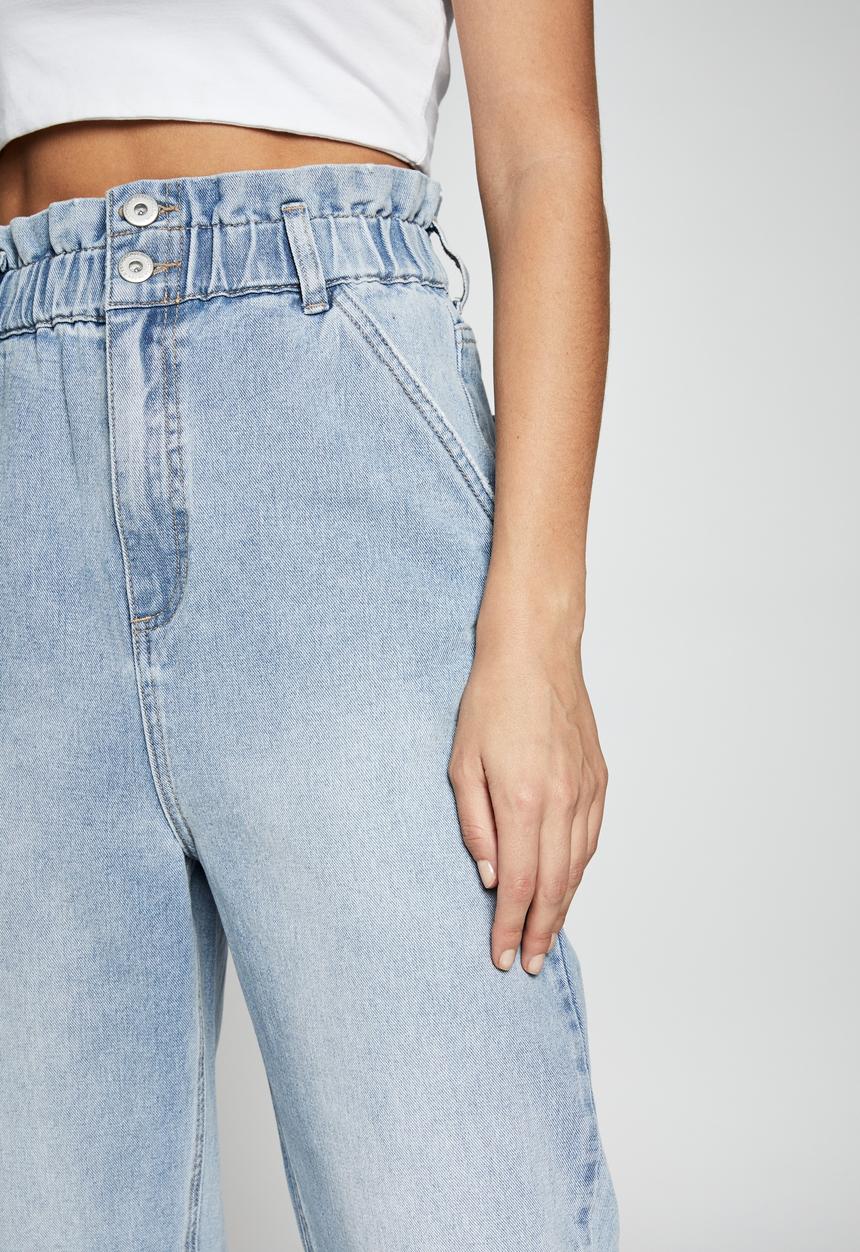 Cotton On - Paperbag jean - brooklyn blue