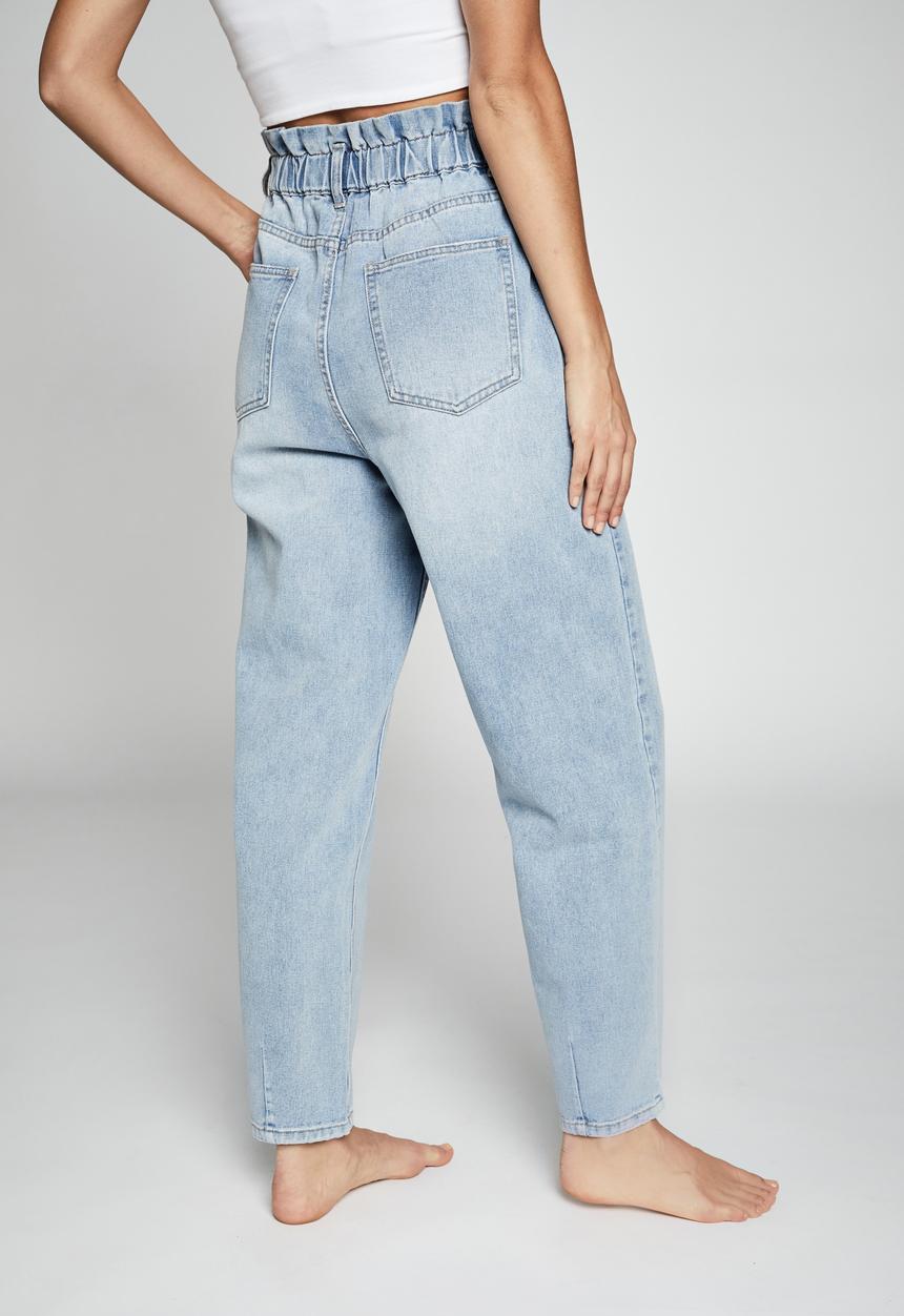 Cotton On - Paperbag jean - brooklyn blue