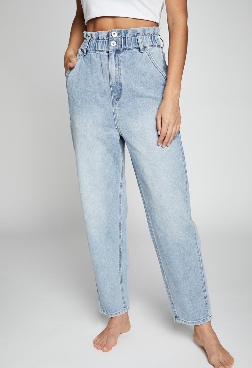Cotton On - Paperbag jean - brooklyn blue
