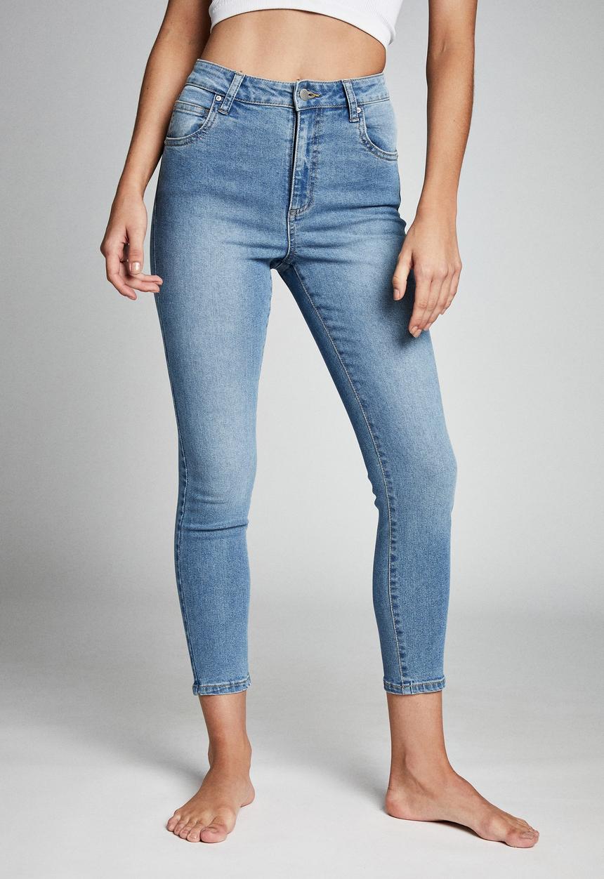 Cotton On - High rise cropped skinny jean - venice blue