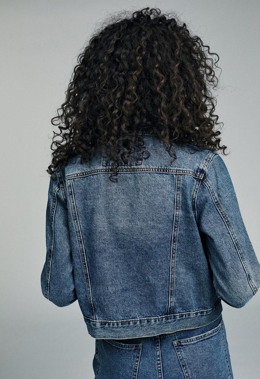 Cotton On - Girlfriend denim jacket - blue 
