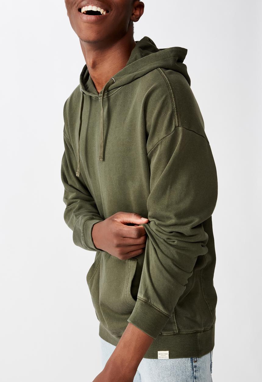 Cotton On - Pigment dyed oversized pullover - khaki