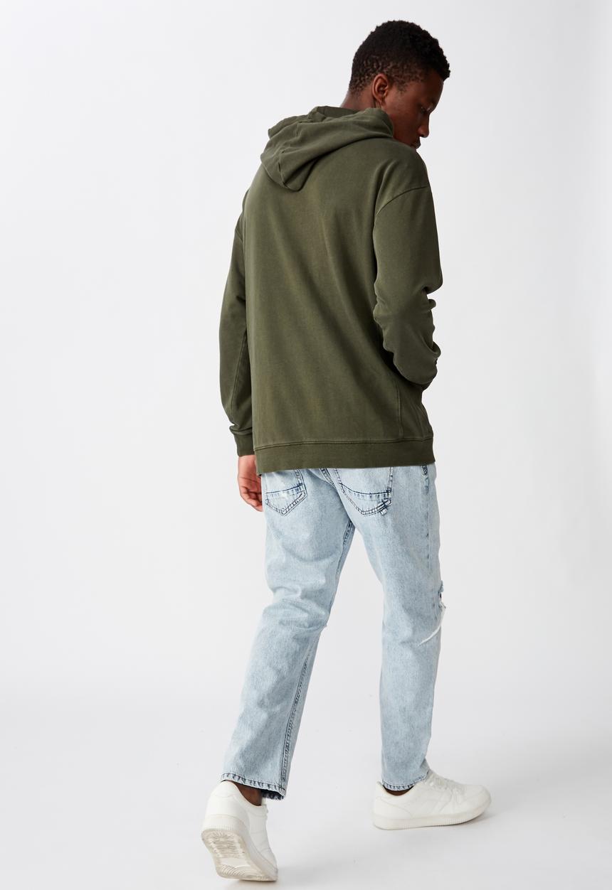 Cotton On - Pigment dyed oversized pullover - khaki