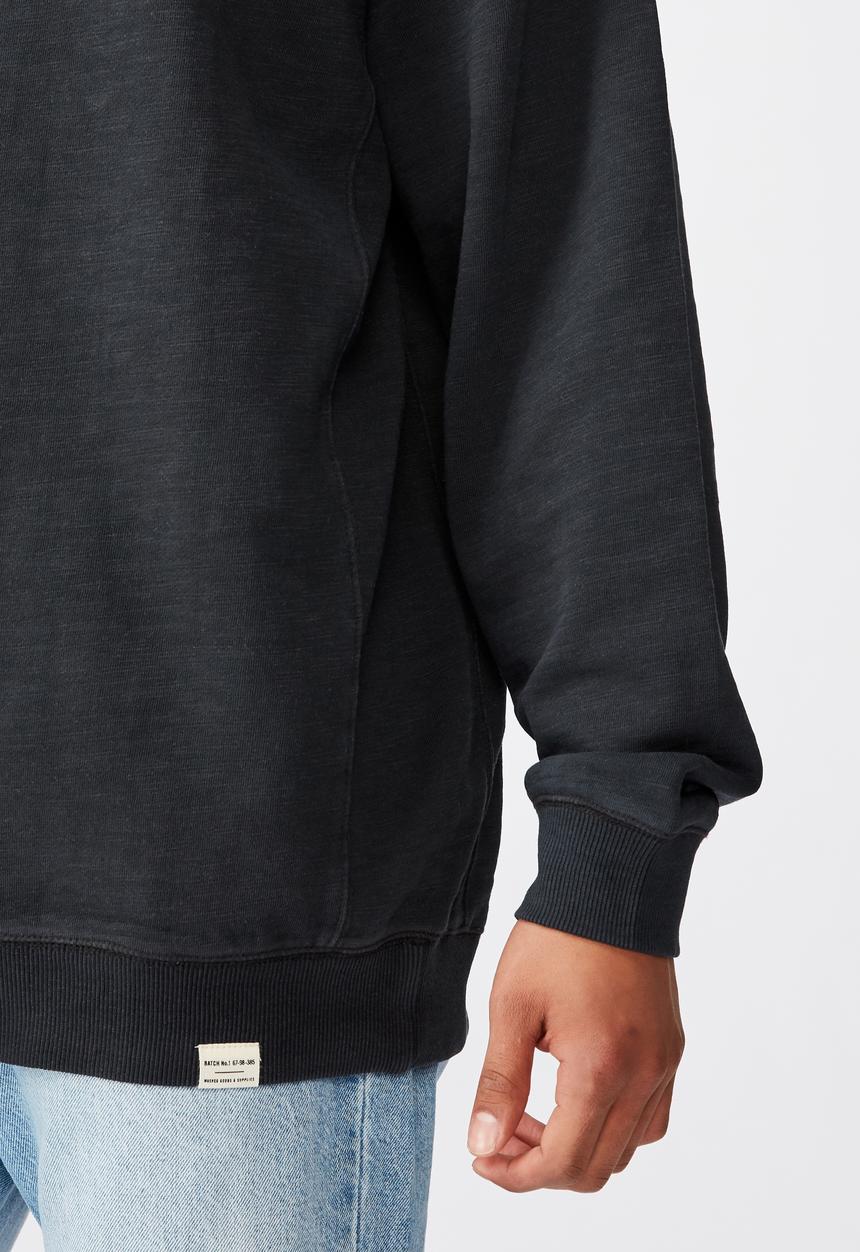 Cotton On - Pigment dyed oversized crew - charcoal 