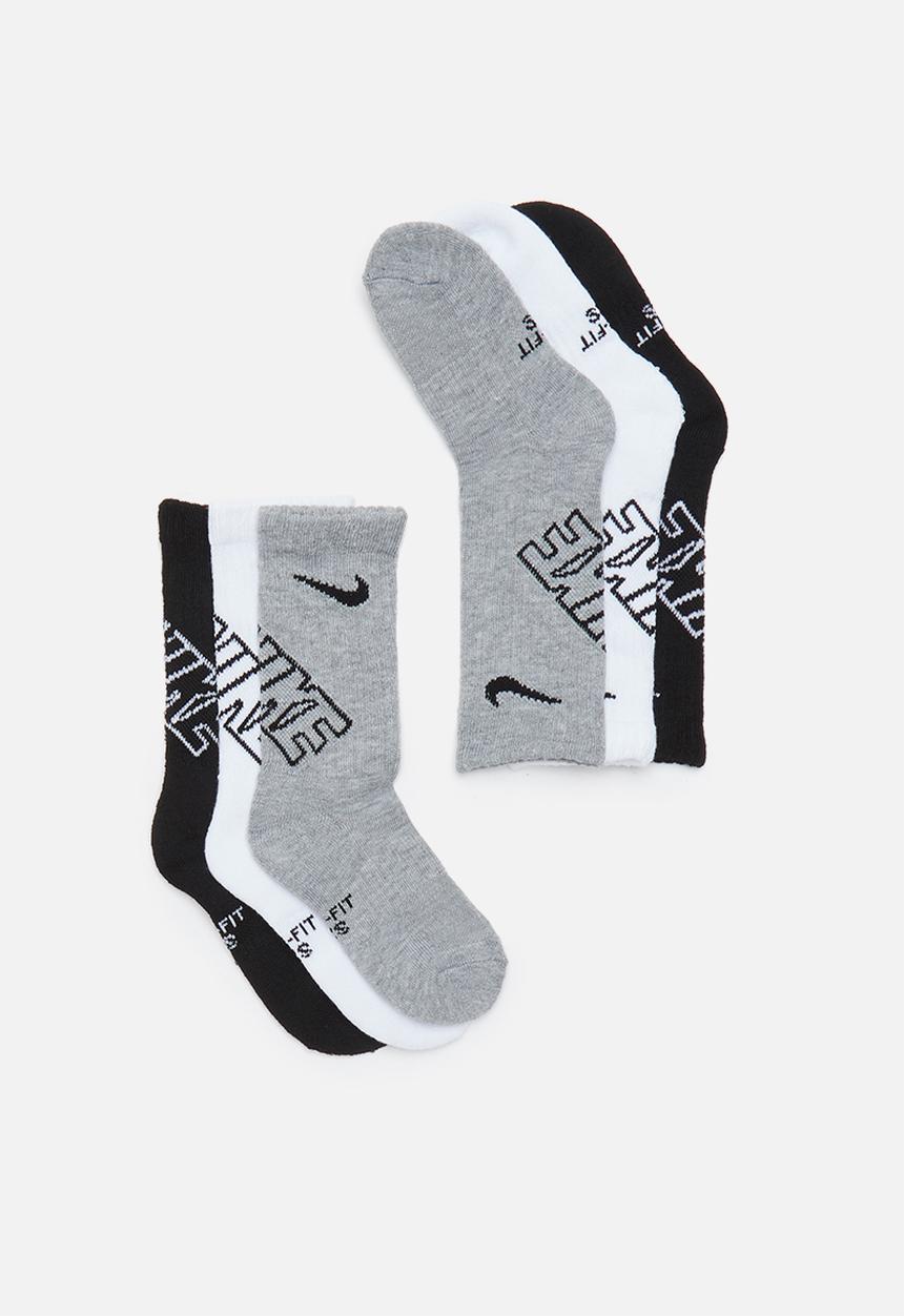 Nike - Nike air crew 3 pack - black & white