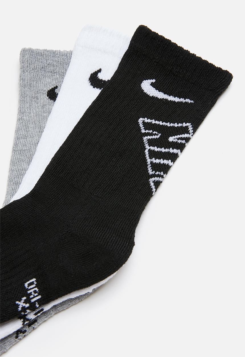 Nike - Nike air crew 3 pack - black & white
