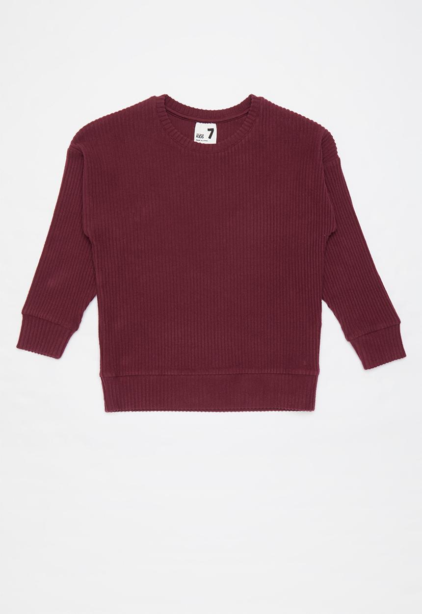 Cotton On - Suki slouch crew - burgundy