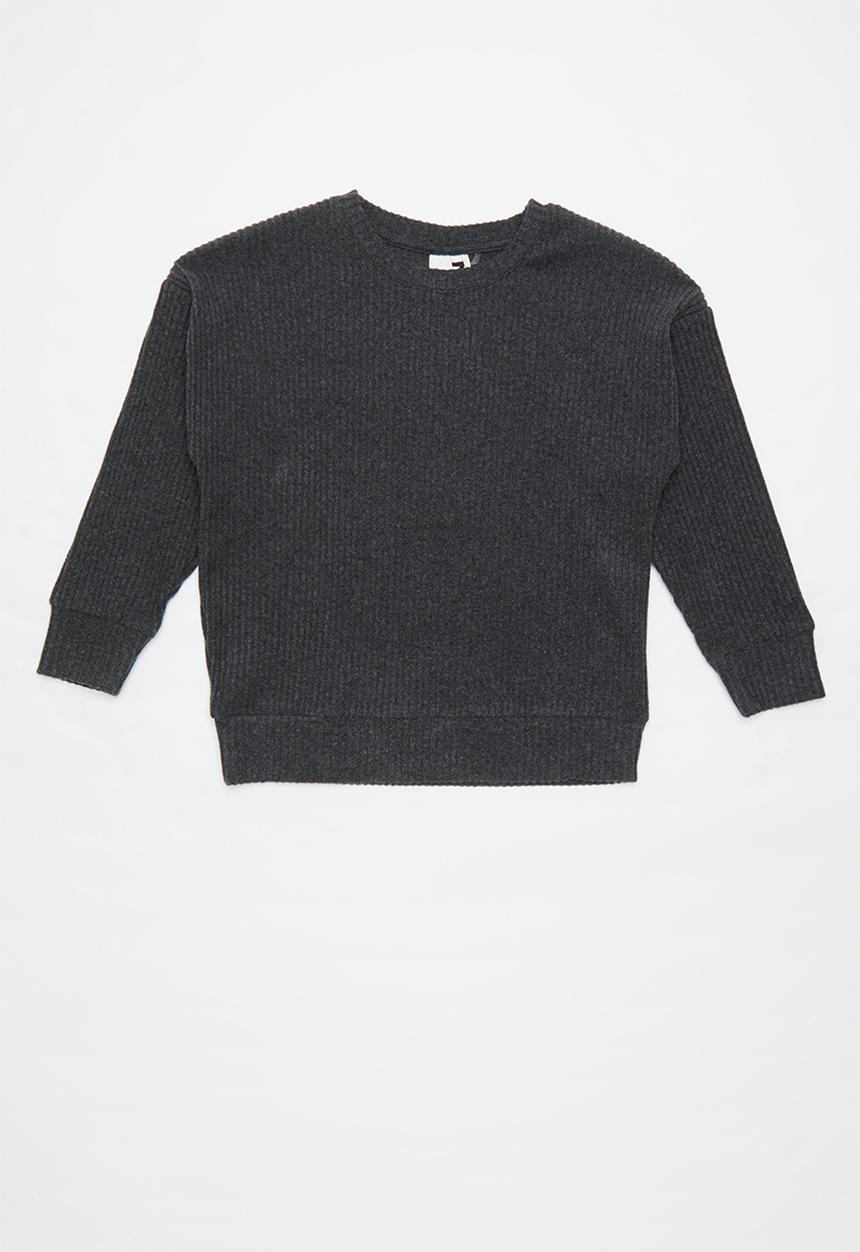 Cotton On - Suki slouch crew - charcoal